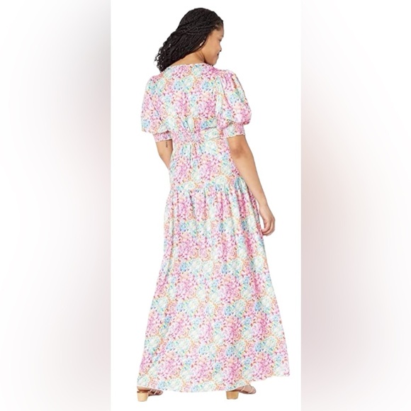 Little Mistress NEW Floral Maxi Dress Pink Blue White Summer, Women’s Size 10 - Picture 2 of 2